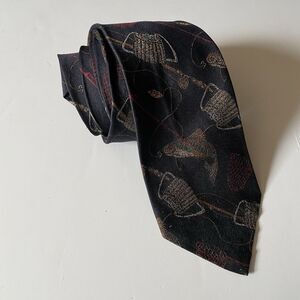 Vintage Polo By Ralph Lauren Fly Fishing Mens Tie 100% Silk Made In USA
